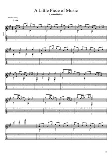 A little Piece of Music: A little Piece of Music by Lothar Weller
