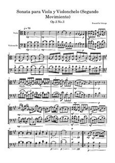 Sonata para viola y violonchelo, Op.2 No.3: Segundo Movimiento by Beautiful things Martínez