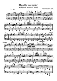 No.22 Musette in D Major, BWV Anh.126: Para Piano by Johann Sebastian Bach