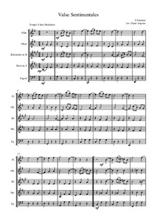Thirty-Four Sentimental Waltzes, D.779 Op.50: Waltz No.13, for wind ensemble by Franz Schubert