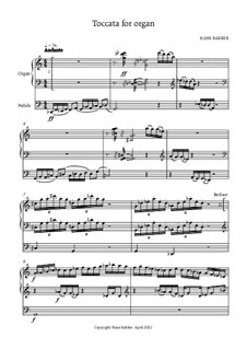 Toccata for organ: Toccata para òrgão by Hans Bakker