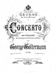 Cello Concerto No.6 in D Major, Op.100: versão para violoncelo e piano by Georg Goltermann