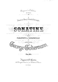 Sonatina for Cello and Piano, Op.114: partitura by Georg Goltermann