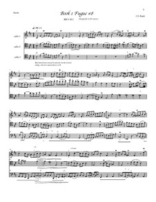 Prelude and Fugue No.8 in E Flat Minor, BWV 853: Fugue, for three cellos by Johann Sebastian Bach