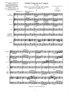 10 Concertos for Violin, Strings and Cembalo, Op.7: Concerto No.2, RV 188 by Antonio Vivaldi