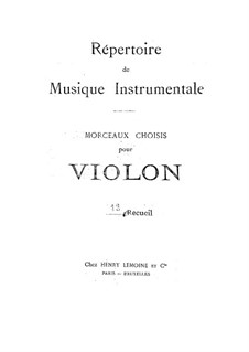 Répertoire de Musique Instrumentale - 12. Recueil: Répertoire de Musique Instrumentale - 12. Recueil by Ernest Patierno