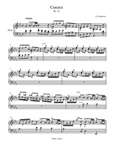 Sonata No.352 in C Minor, K.11 L.352 P.67: Para Piano by Domenico Scarlatti