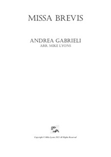 Missa brevis: Para quinteto de metais by Andrea Gabrieli