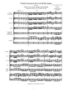 10 Concertos for Violin, Strings and Cembalo, Op.7: Concerto No.6, RV 374 by Antonio Vivaldi