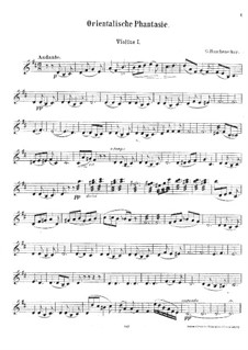 Orientalische Fantasie für Violine Solo und Streichquintett (oder Klavier): Violinstimme I by Georg Wilhelm Rauchenecker