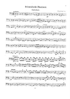 Orientalische Fantasie für Violine Solo und Streichquintett (oder Klavier): Kontrabassstimme by Georg Wilhelm Rauchenecker