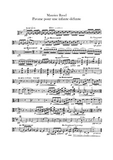 Pavane pour une infante défunte (Pavane for a Dead Princess), M.19: Para orquesta - parte de viola by Maurice Ravel