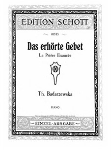 Prière exaucée (Answer of the Maiden's Prayer): para um único musico (Editado por H. Bulow) by Tekla Bądarzewska-Baranowska
