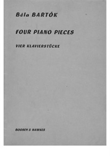 Four Pieces, Sz.22: Para Piano by Béla Bartók