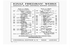 Fünf Walzer, Op.51: Fünf Walzer by Ignaz Friedman