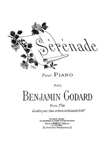 Two Pieces for Cello and Orchestra, Op.36: No.2 Serenade. Arrangement for piano by Benjamin Godard