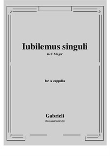 Iubilemus singuli: C maior by Giovanni Gabrieli