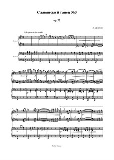 No.3 Skočná: para piano de quadro mãos by Antonín Dvořák