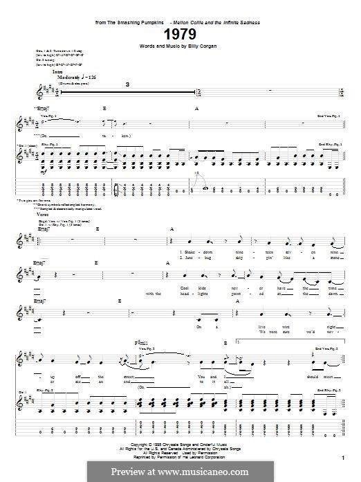 1979 (The Smashing Pumpkins): Para Guitarra by Billy Corgan