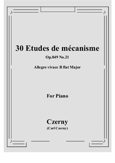 Nos.21-30: No.21 Allegro vivace B flat Major by Carl Czerny