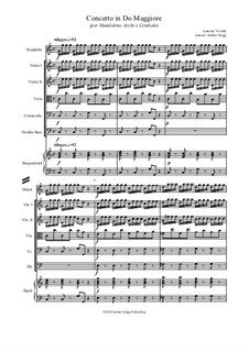 Concerto for Mandolin, Archi and Cembalo in C Major: partituras completas, partes by Antonio Vivaldi