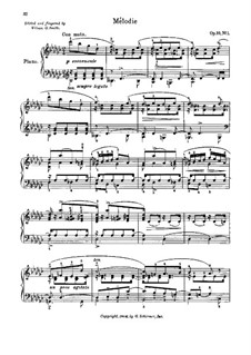 Sketches. Four Little Pieces, Op.10: No.1 Melody by Moritz Moszkowski