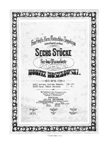 Six Pieces for Piano, Op.15: set completo by Moritz Moszkowski