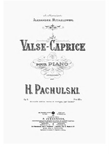 Waltz-Caprice, Op.6: Para Piano by Henryk Pachulski