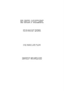 No.1 In der Fremde (Abroad): D sharp minor by Robert Schumann