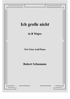 No.7 I Do Not Chide You: B Major by Robert Schumann