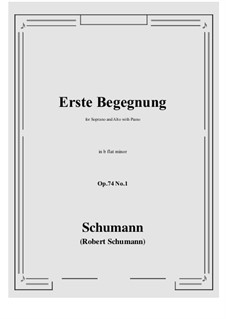 Spanish Folk Songs, Op.74: No.1 Erste Begegnung (b flat minor) by Robert Schumann