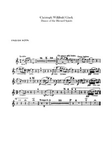 Dance of the Blessed Spirits: Cor anglais part by Christoph Willibald Gluck