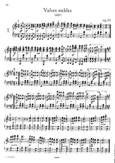 Valses nobles for Piano, D.969 Op.77: para um único musico (Editado por H. Bulow) by Franz Schubert