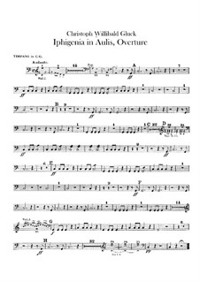 Iphigenia in Aulis, Wq.40: Overture – timpani part by Christoph Willibald Gluck