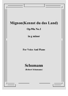 No.1 Mignon: G minor by Robert Schumann