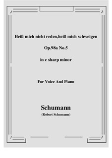 No.5 Heiß mich nicht reden: C sharp minor by Robert Schumann