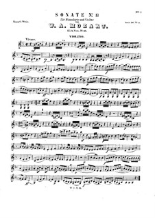 Sonata for Violin and Piano in F Major, K.55: Parte de solo by Wolfgang Amadeus Mozart