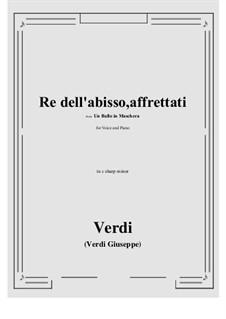 A Masked Ball: Re dell'abisso, affrettati (c sharp minor) by Giuseppe Verdi