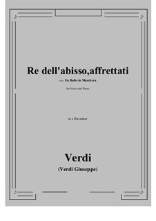 A Masked Ball: Re dell'abisso, affrettati (e flat minor) by Giuseppe Verdi