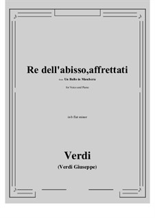 A Masked Ball: Re dell'abisso, affrettati (b flat minor) by Giuseppe Verdi