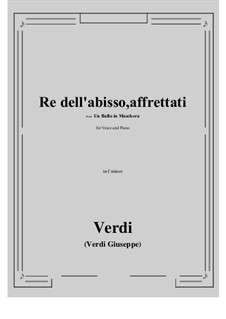 A Masked Ball: Re dell'abisso, affrettati (f minor) by Giuseppe Verdi