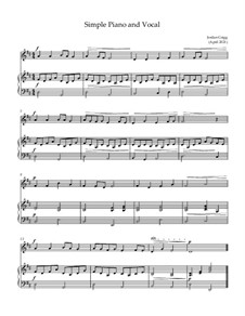 Simple Piano and Vocal: Simple Piano and Vocal by Jordan Grigg