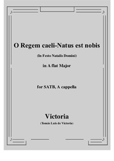 O Regem caeli - Natus est nobis: A flat Major by Tomás Luis de Victoria