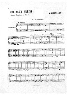 Robinson Crusoé: Trombones I, II part by Jacques Offenbach