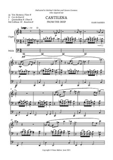 Cantilena 'From the deep' for organ: Cantilena 'From the deep' for organ by Hans Bakker