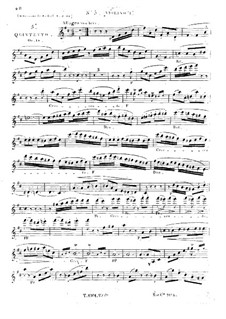 String Quintet No.5 in D Major, Op.18: violino parte I by Georges Onslow