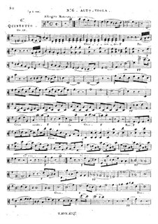 String Quintet No.6 in E Minor, Op.19: viola parte I by Georges Onslow