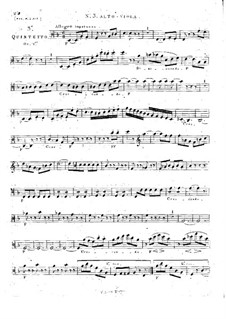 Three String Quintets No.1-3, Op.1: Quintet No.3 – viola I part by Georges Onslow