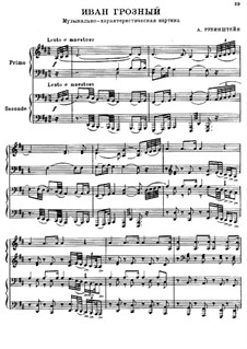 Ivan the Terrible, Op.79: para piano de quadro mãos by Anton Rubinstein
