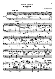 Polka de W.R.: Para Piano by Sergei Rachmaninoff